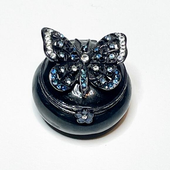 Jay Strongwater Butterfly Swarovski Crystal & Enamel Trinket Box - Picture 1 of 4